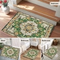 thumbnail image 6 of Green Boho Area Rugs 2x3 for Living Room, Vintage Ethnic Tribe Southwestern Non Slip Washable Rug Runner, Low Pile Indoor Floor Carpet Mat Bathroom Rugs for Bedroom, Kids Room, 6 of 9