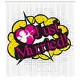 thumbnail image 3 of Ambesonne Retro Shower Curtain, Pop Art Cupid Married, 69"Wx70"L, Multicolor, 3 of 3