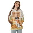 thumbnail image 4 of Welcome Fall Saint Bernard Cozy Autumn Field Pumpkins Golden Leaves All Over Print 3D Hoodie Unisex Merch Hoodies St Dog Lover - 12013, 4 of 6