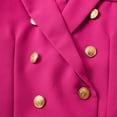 thumbnail image 6 of Breezora Women's Casual Button Down Blazer Jacket Lightweight Spring Autumn Short Coat Lounge Suit L Size Hot Pink, 6 of 8