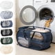 thumbnail image 1 of Cesta plegable de la ropa sucia con dos compartimentos y asas - Cesta grande de malla para el dormitorio, el hogar y el transporte de viaje, 1 of 6