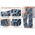 thumbnail image 4 of Summer Bohemian Wide Leg Lounge Pants Women Retro Patchwork Print Elastic Drawstring Waist Flowy Palazzo Pants with Storage Pockets Multicolor M, 4 of 8