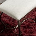 thumbnail image 6 of Linon Bonview 2-Piece Vanity Set, Includes Vanity and Bench, Dark Metal Finish with Beige Linen Fabric, 6 of 18