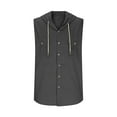 thumbnail image 6 of asjyhkr Mens Hooded Sleeveless Shirts Button down Comfy Linen Cotton Causal Athletic Vacation Shirts, 6 of 6