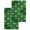 Country Green, variant on Saint Patrick's Day Kitchen Dish Towels for Drying Dishes Set of 2, Green Plaid Clovers Geometric Waffle Weave Microfiber Hand Tea Bathroom Towels Quick Dry & Absorbent Towel 12x12