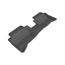 3D MAXpider Second Row Custom Fit All-Weather Floor Mat for Select Kia Rio/Rio 5 Models - Kagu Rubber (Black)