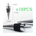 thumbnail image 2 of 10 Pcs Thread Wine Bottles Metal Stoppers Set,blank Bottles Stopper Gifts For Wedding Wine Party, 2 of 5