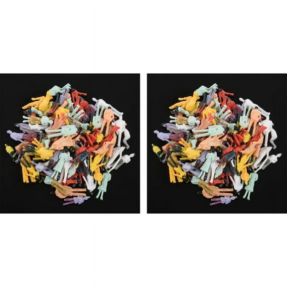 200Pcs HO Scale 1:100 Mix Painted Model Train Park Street Passenger People Figures