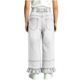 thumbnail image 6 of Lmnyox Wide Leg Jeans for Girls Baggy Cute Elastic Waist Denim Pants Teen Fashion Ruffle Jeans with Pockets, 6 of 9