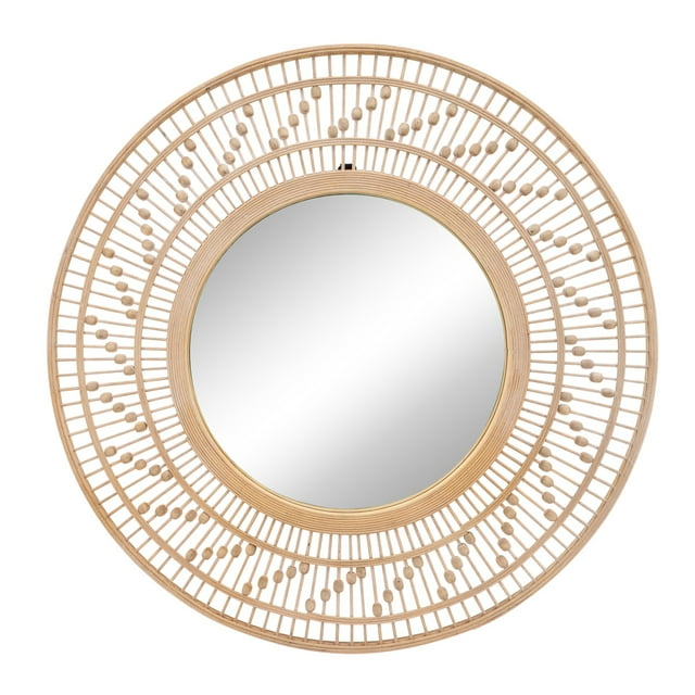 Sagebrook Home 36" Bamboo Wall Mirror, Natural