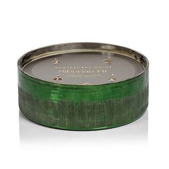 SIBERIAN FIR Zodax Antique Green 4-Wick 23 oz Scented Jar Candle