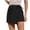 Black, variant on RQYYD Women's Wrap Tie Waist Skort Shorts Casual Lightweight Comfortable Summer Beach Daily Wear Bottoms