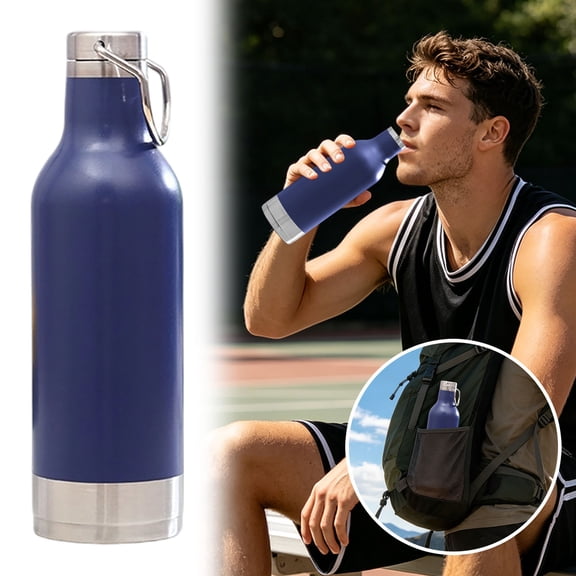 8 oz Insulated Stainless Steel Water Bottles, BPA Free, 12h Hot & 18h Cold Water Tumbler, Insulated Water Bottles for Kids, Leakproof Sports Water Bottle Ideal for Adult, Running, Outdoor - Blue