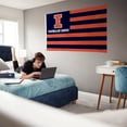 thumbnail image 4 of Rico Industries College Illinois Fighting Illini 3' x 5' Country Banner Flag  - Indoor or Outdoor Décor - Single Sided, 4 of 8