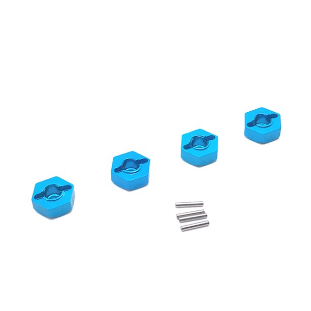 Adaptadores de Transmisión Hexagonal Zulema Paquete de 4 Cubo de Rueda Azul