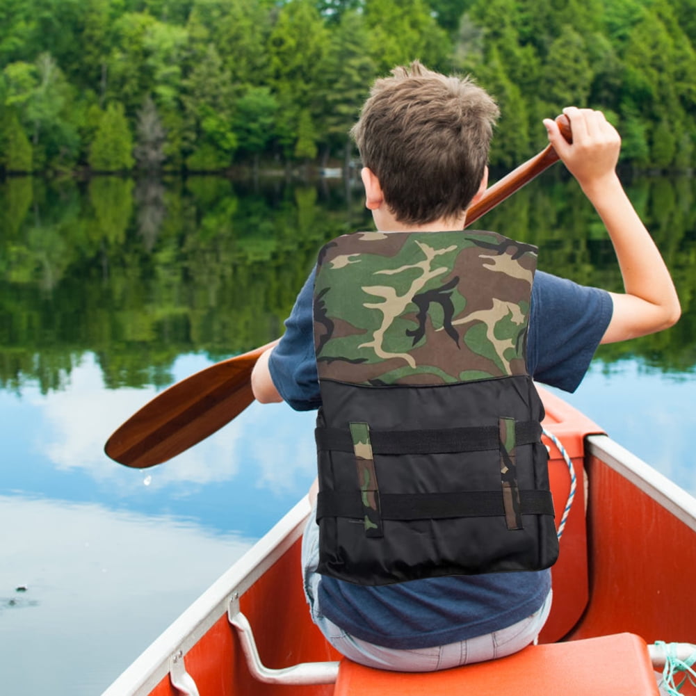 Camouflage Drifting Life Jacket Water Sport Safety Buoyancy Life Vest (2XL)