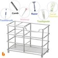thumbnail image 4 of 304 Stainless Steel Bathroom Toothbrush Holder Toothpaste Holder Stand Bathroom Accessories Organizer (Black, Small), 4 of 8