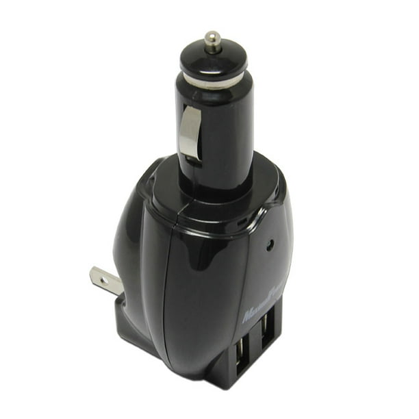 MaximalPower 2PORT 2 in1 USB DC Cigarette CAR CHARGER + Home Wall AC