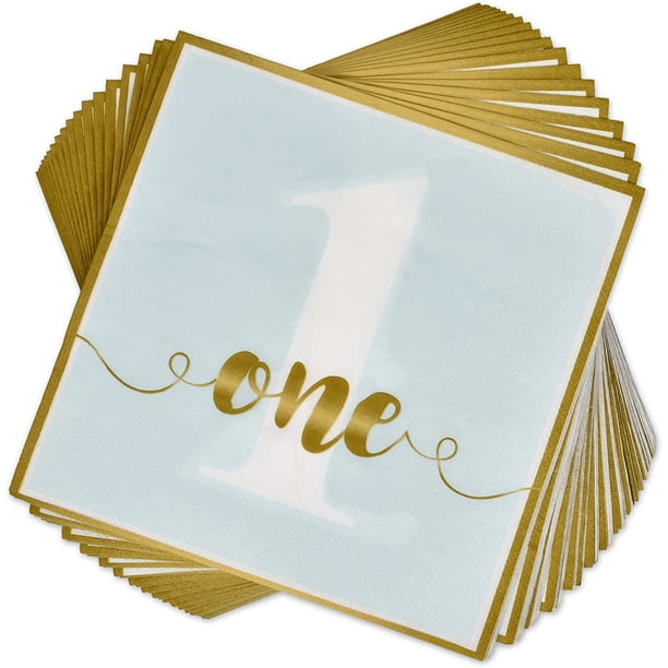 Serviettes Anniversaire Bleu Or Vaisselle Anniversaire Garçon 1 An - Lot 72 Pièces Bleu Et Or - Thème ONE Décoration Fête Premier Anniversaire Serviettes Anniversaire Bleu Or Vaisselle Anniversaire Garçon 1 An - Lot 72 Pièces Bleu Et Or - Thème ONE Décoration Fête Premier Anniversaire