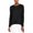 Black, variant on MICHAEL Michael Kors Womens Jewel Neck Long Sleeve T-Shirt Green L
