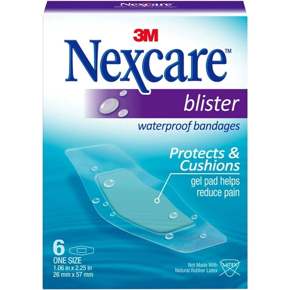 Nexcare Blister Waterproof Bandages, One Size - 6 Ea