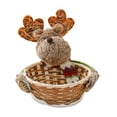 thumbnail image 6 of Christmas Gift Basket, Woven Bamboo Holiday Snowman Elk Doll Xmas Storage Baskets,for Candy,Biscuits etc, 6 of 6