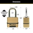 thumbnail image 6 of Master Lock Zinc 2in (51mm) Heavy Duty Outdoor Combination Padlock, 1-1/2in (38mm) Shackle, 6 of 8