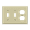 Ivory, variant on ENERLITES Combination Double Toggle Switch / Single Duplex Receptacle Cover Wall Plate, Standard Size 3-Gang, Polycarbonate Thermoplastic, White