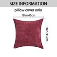 thumbnail image 6 of REGALWOVEN Pack of 2 Chenille Solid Decorative Throw Pillow Covers Check Soft Cushion Case Modern for Sofa Living Room Couch Claret 18" x 18", 6 of 6