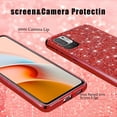 thumbnail image 5 of Compatible with Xiaomi Redmi Note 10 5G Case, Glitter Sparkly Redmi Note 10 5G Phone Case with Slim Silicone Shockproof Protective Bumper Cover for Cute Girls Women (Red), 5 of 7