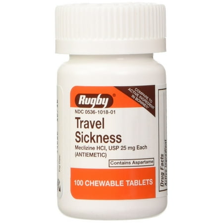 Rugby Travel Sickness Generic For Bonine 25 Mg - 100 (Best Cure For Car Sickness)