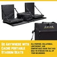 thumbnail image 7 of Stadium Seats for Bleachers with Back Support and Padded Cushion - Lightweight Stadium Cushion - Zip Mesh Storage Pocket - Lightweight Padded Seat for Sports Events - Tailgate Chair with Handle, 7 of 7