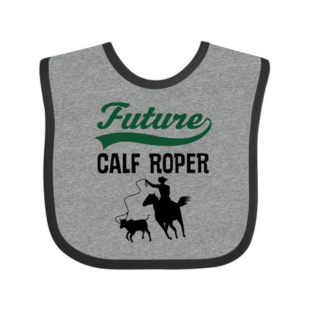

Inktastic Future Calf Roper Rodeo Cowboy Gift Baby Boy or Baby Girl Bib