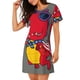 thumbnail image 2 of Disketp Dinosaur Super Hero Cartoon para Camisón Corto de Manga Corta para Mujeres, Camisón Cómodo con Escote Redondo, Bonito y Confortable, 2 of 6