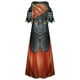 thumbnail image 5 of Vestido largo de manga corta de Halloween de encaje con cuello en V informal con estampado de verano para mujer a la moda Fridja bnh6121, 5 of 5