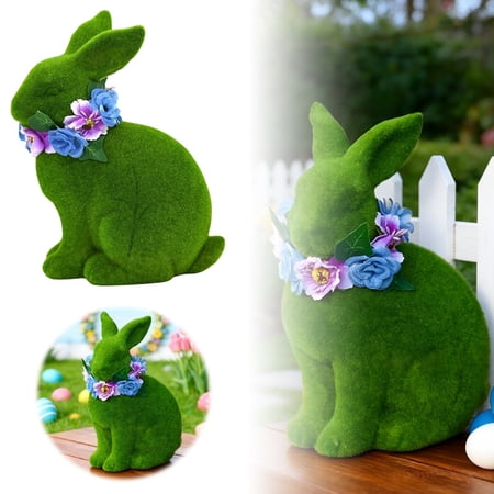 Flocked Moss Green Bunny Figurines Multi-Posed Easter Rabbit Decor for Spring Centerpieces Shelf & Tabletop Decor Home Decor Seasonal Gift (1-2 Pack) Flocked Moss Green Bunny Figurines Multi-Posed Easter Rabbit Decor for Spring Centerpieces Shelf & Tabletop Decor Home Decor Seasonal Gift (1-2 Pack)