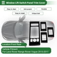 thumbnail image 2 of Cubierta del panel de interruptores de elevación de ventanas Unique Bargains para Land Rover Range Rover Vogue 2013-2017 Delante y detrás, etiqueta de control de ventana de puerta del automóvil negra, 2 of 6