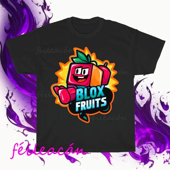 VINTAGE Brand New Blox Fruits Merch Blox Fruits Logo American TShirt Funny Size S to 5XL