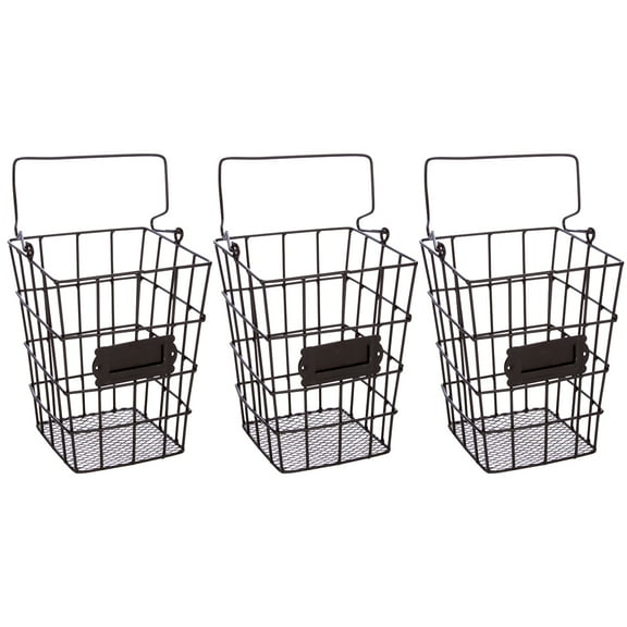 Metal Wire and Mesh Hanging Utensil and Storage Basket by Blue Ridge Basket Co. (Set of 3)