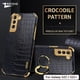thumbnail image 4 of For S24 Ultra ZROTEVE Crocodile Leather Plating Silicone Soft Cover For Samsung Galaxy S23 S22 S21 S20 FE Note 20 10 Plus Case, 4 of 5