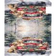 thumbnail image 2 of Christmas Red Truck Golden Retriever Dog Magnetic Mailbox Cover Large 21 X 25 in Winter Snowflake Xmas Tree Snowman Mail Box Covers Decals Wraps Post Box Outdoor Decorations, 2 of 6