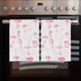 thumbnail image 2 of Pink Mushroom Kitchen Towels Set of 3, Water Absorbent Dish Towel, Vintage Botanical Autumn Farmhouse Decorative Hand Towels - Quick Drying Cloth for Cooking Baking, 18x28 Inch, 2 of 8