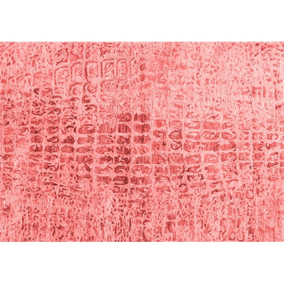Ahgly Company Indoor Rectangle Abstract Red Contemporary Area Rugs, 6' x 9'