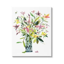 Stupell Industries Abstract Bouquet Vase Botanical & Floral Painting Gallery Wrapped Canvas Print Wall Art, 24 x 30