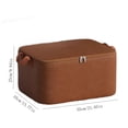 thumbnail image 3 of Bolsa de cuero encerado para acolchar, ideal para viajes y el hogar. Organizador grande y cómodo para mantas y ropa. Bolsa de equipaje duradera para el hogar, perfecta para guardar ropa de cama., 3 of 6