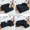 thumbnail image 3 of Grand Canapé Modulaire Combiné, Canapé Nuage Confortable, Canapé de style Moderne, Convient pour le Salon, Noir, 3 of 13