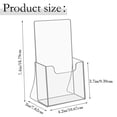 thumbnail image 3 of Kjfeif Acrylic Brochure Holder and Display Stand with Slanted Back, Organizer for Flyers, Menus, Pamphlets, Magazines, Booklets, Restaurant Reception Countertop Office Desk Rack, 3 of 7