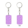 thumbnail image 2 of Wukai Lilac Glittering Print Rectangular Metal Keychain: Sleek and Durable Key Ring for Securely Holding Keys Perfect for Everyday Use, 2 of 5