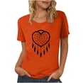 thumbnail image 1 of Dadaria Matters Tee Femme Chemise Orange Manches Courtes T-Shirt Col Rond Tops Été Attrape-Rêves Chandail Blouses TG, 1 of 5