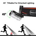 thumbnail image 2 of Zacro Rechargeable Headlamp Flashlight, 500 Lumens LED Headlight with 6 Modes, Adjustable Headband, Waterproof Motion Sensor Head Lamp for Camping Hiking Cycling Outdoor Sport, 2 of 7